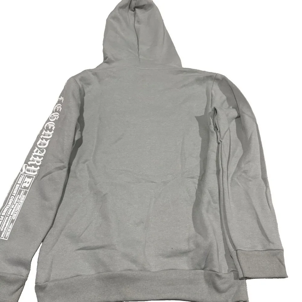 Big Boy Kids Grey Long Sleeves Legendary Hustle Bear Hoddie Shirt Size L 14/16